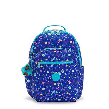 Kipling Seoul Large Printed 15" Laptop Backpacks Galaxy Gimmicks | AU 1855GS